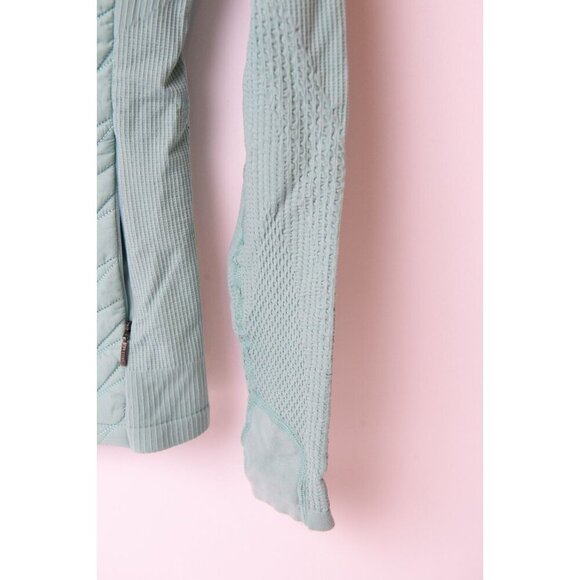Athleta Sz S Quilted Lightweight Jacket Women Full Zip Mint Green - Picture 4 of 12